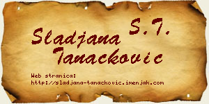 Slađana Tanacković vizit kartica